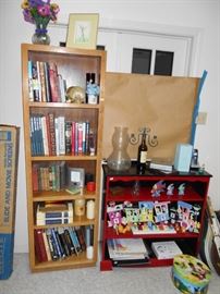 Books and decorator lamps