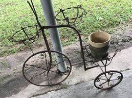 bicycle iron planter 