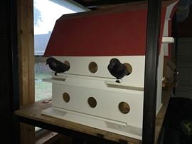 2 story apartment birdhouse 