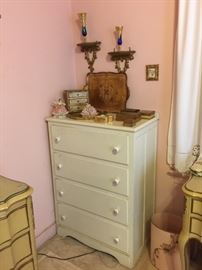 white painted chest