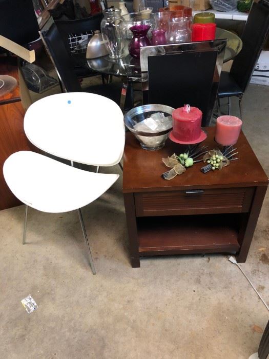 Side Table, Mid Century Modern Chair, etc