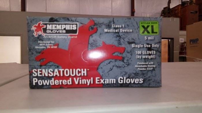 1 Medical Powdered Vinyl Exam Gloves..