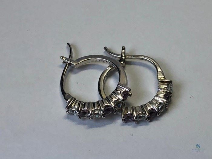 Alexandrite Earrings- Silver