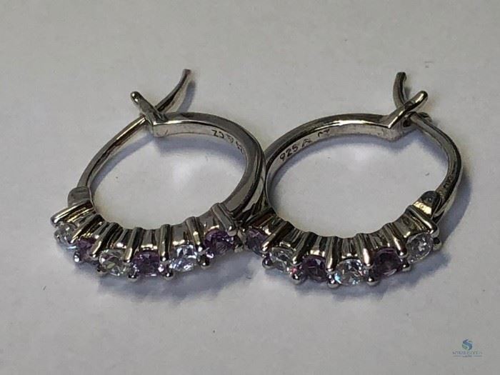 Alexandrite Earrings- Silver