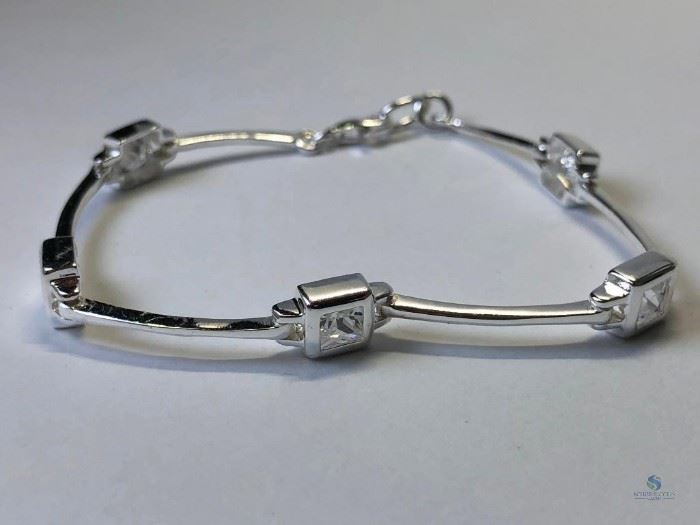 CZ Bracelet -Sterling Silver