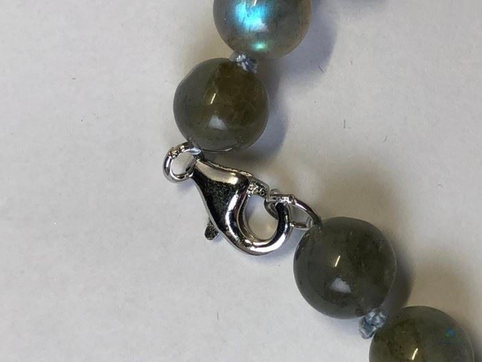 Labradorite Necklace-silver clasp