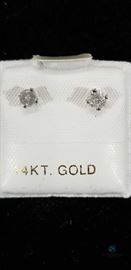 14k Gold Diamond Earrings .28ct