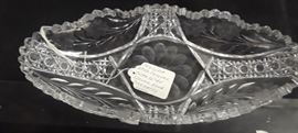 Cut Glass Relish Dish 