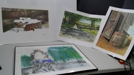 Richard Jackson crayon pastel Jack Ohara prints