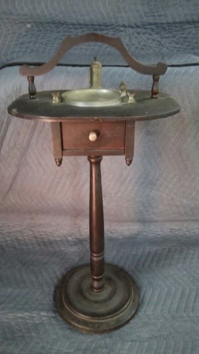 Vintage Ashtray Stand with Built in Lighter