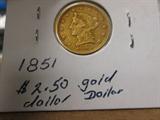 1851 $2.50 Gold Coin