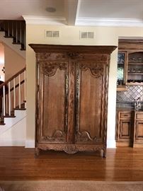Fantastic French Armoire. Interior features 4 shelves 