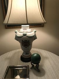 Pair Armorial Table Lamp