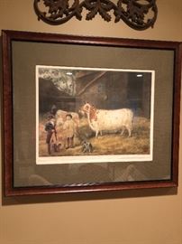 Framed Print , English Farm Scene
