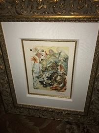 SALVADOR DALI SAINT JOHN AND HOPE
“PARADISE 25”
WOOD ENGRAVING IN COLOR ON RIVES PAPER 1951-1964