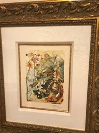 SALVADOR DALI SAINT JOHN AND HOPE
“PARADISE 25”
WOOD ENGRAVING IN COLOR ON RIVES PAPER 1951-1964