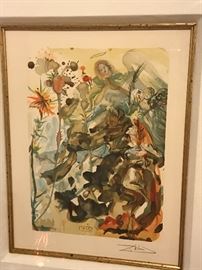 SALVADOR DALI SAINT JOHN AND HOPE
“PARADISE 25”
WOOD ENGRAVING IN COLOR ON RIVES PAPER 1951-1964