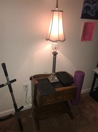 WOODEN LONG DRESSER WITH MIRROR / NIGHTSTAND AND FULL SIZE HEADBOARD