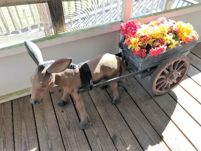 Cute Donkey and Cart