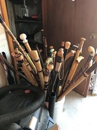 Tons of Hand carved Walking Sticks