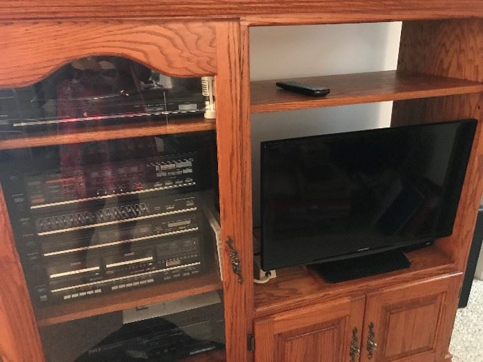 Nice Stereo Cabinet and Equipment 