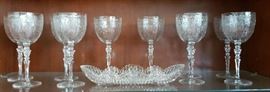 Elegant Etched Crystal Stemware