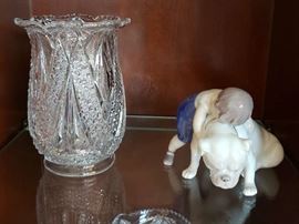 Bing & Grondahl Figurine of Boy Brushing his Dog