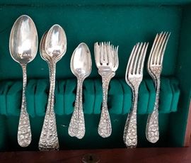 Schofield Baltimore Rose Sterling Flatware c 1905