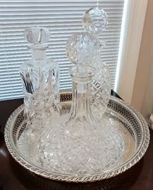 Crystal Decanters  Waterford Ships Decanter & Orrffors Decanter