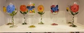 Painted Wine Glasses