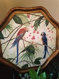 Colorful octagon parrot tray