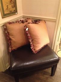 Chair and decorative pillows