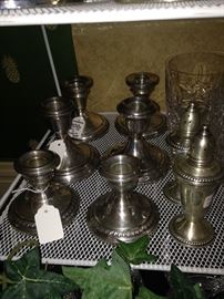 Candle holders and salt and pepper shakers