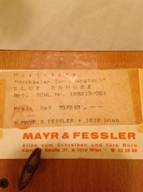 Wooden music box from Mayr & Fessler