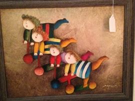 J Roybal art's main theme throughout his work underlines the essence of music and play