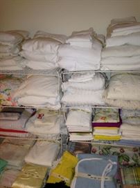 Some of the many linens