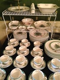 Large selection of "Christmas Tree" Spode china