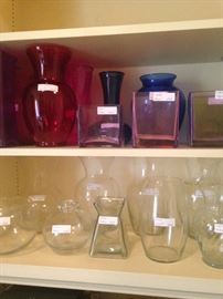 Variety of vases