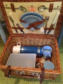 Vintage picnic basket