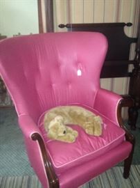 Hot pink bedroom chair