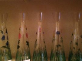 Hand painted vases