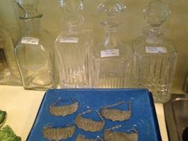 Decanters and decanter labels