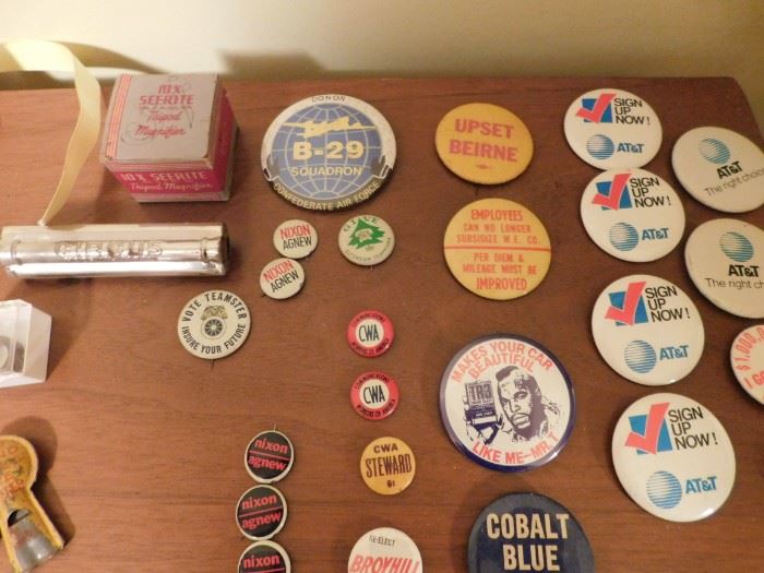 Harmonica and Pinback Buttons