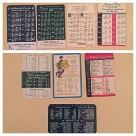 Various Old Pocket Calendars