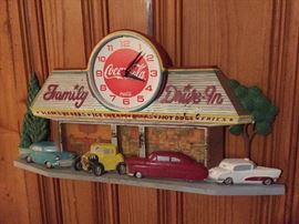 Coca-Cola Family Drive-In Wall Clock