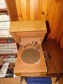 Old Silvertone Crank Phonograph