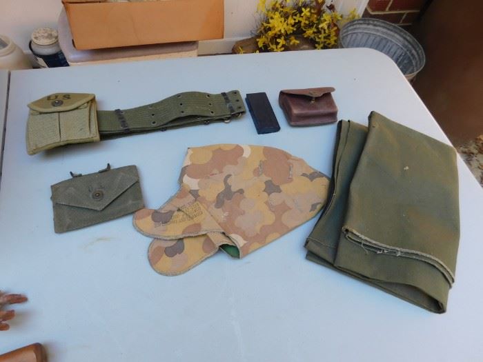 Military Ammo Pouches, Helmet Cover and Carbine Clip