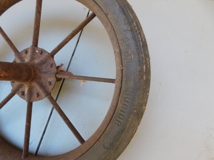 Old Metal Wheel and Tire