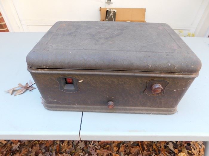 Early Tube Radio with Metal Case