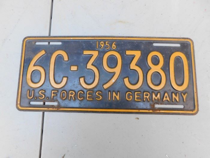 1956 U.S. Forces in Germany License Plate